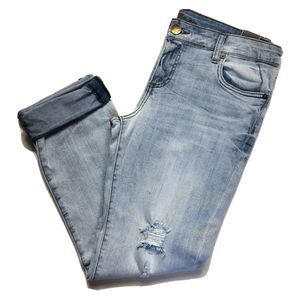 Kut From Kloth Cuffed Cropped Jeans NWT Sz 8